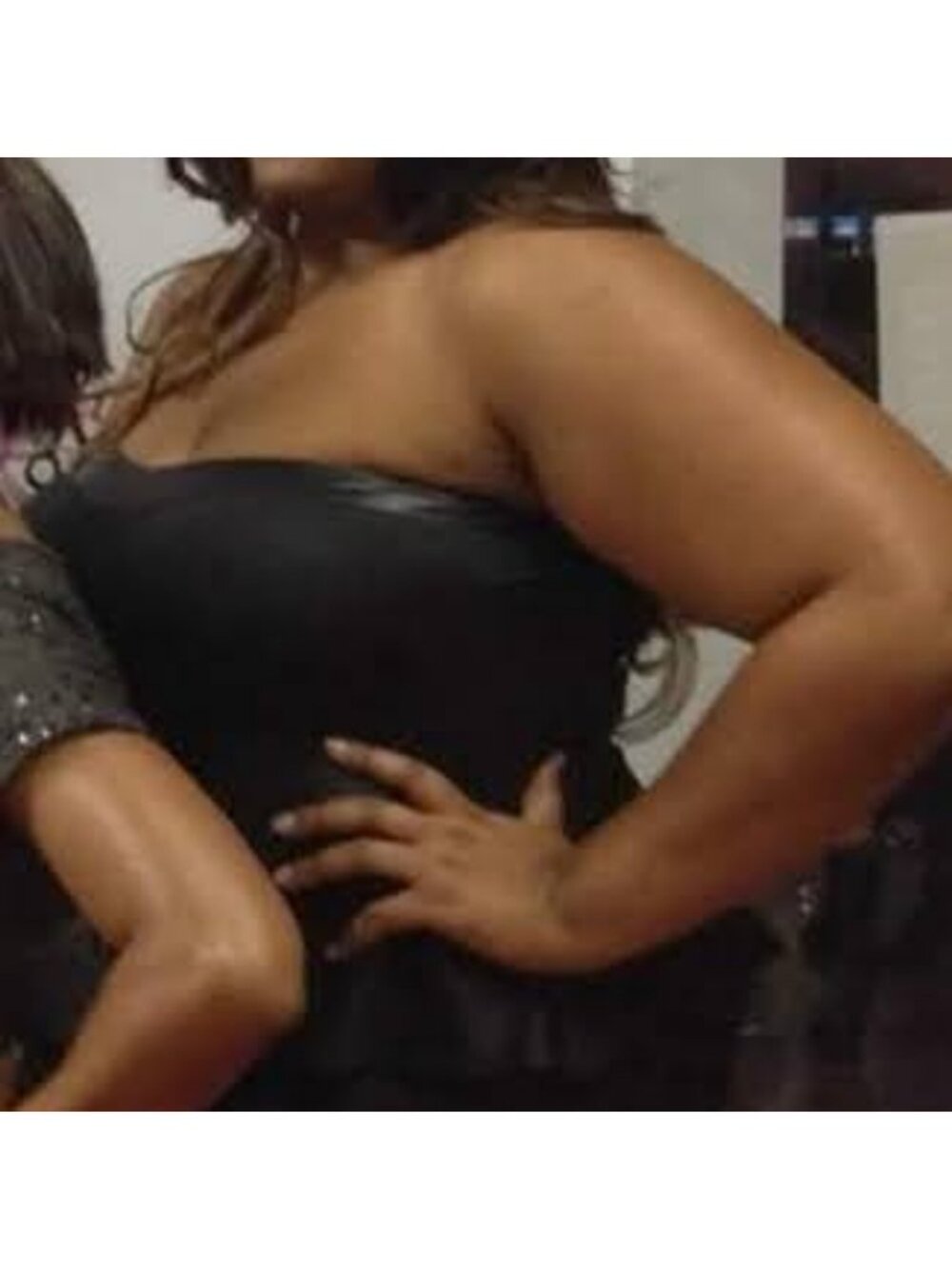 Black peplum mini dress 1XL - Picture 6 of 7